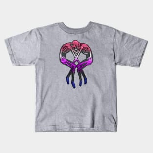 Genderfluid Flag Skeleton Love Kids T-Shirt